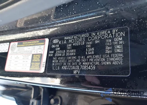 2020 Kia Soul Lx из США, поврежденный, VIN KNDJ23AU3L7085459